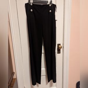 Calvin Klein Black Women's Dress Pants With Silver Buttons Size 8